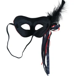 Antifaz Rojo con Pluma