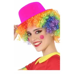 Bombín de Payaso Fucsia Flocado