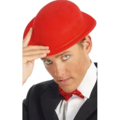 Bombín Flocado Rojo