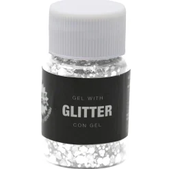 Bote de Glitter en Gel Blanco