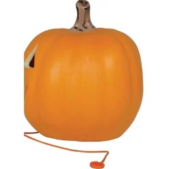 Calabaza Naranja Siniestra con Luz