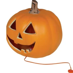 Calabaza Naranja Siniestra con Luz