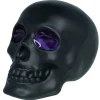 Calavera Negra Luminosa con Humo