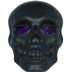 Calavera Negra Luminosa con Humo