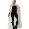 Capa Blanca Capucha Terciopelo