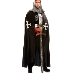 Capa de Caballero Medieval Negra
