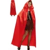 Capa Roja Capucha Satén