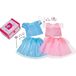 Cofre con 2 disfraces de Princesa para niña