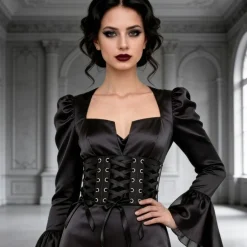 Corset Negro con Cintas