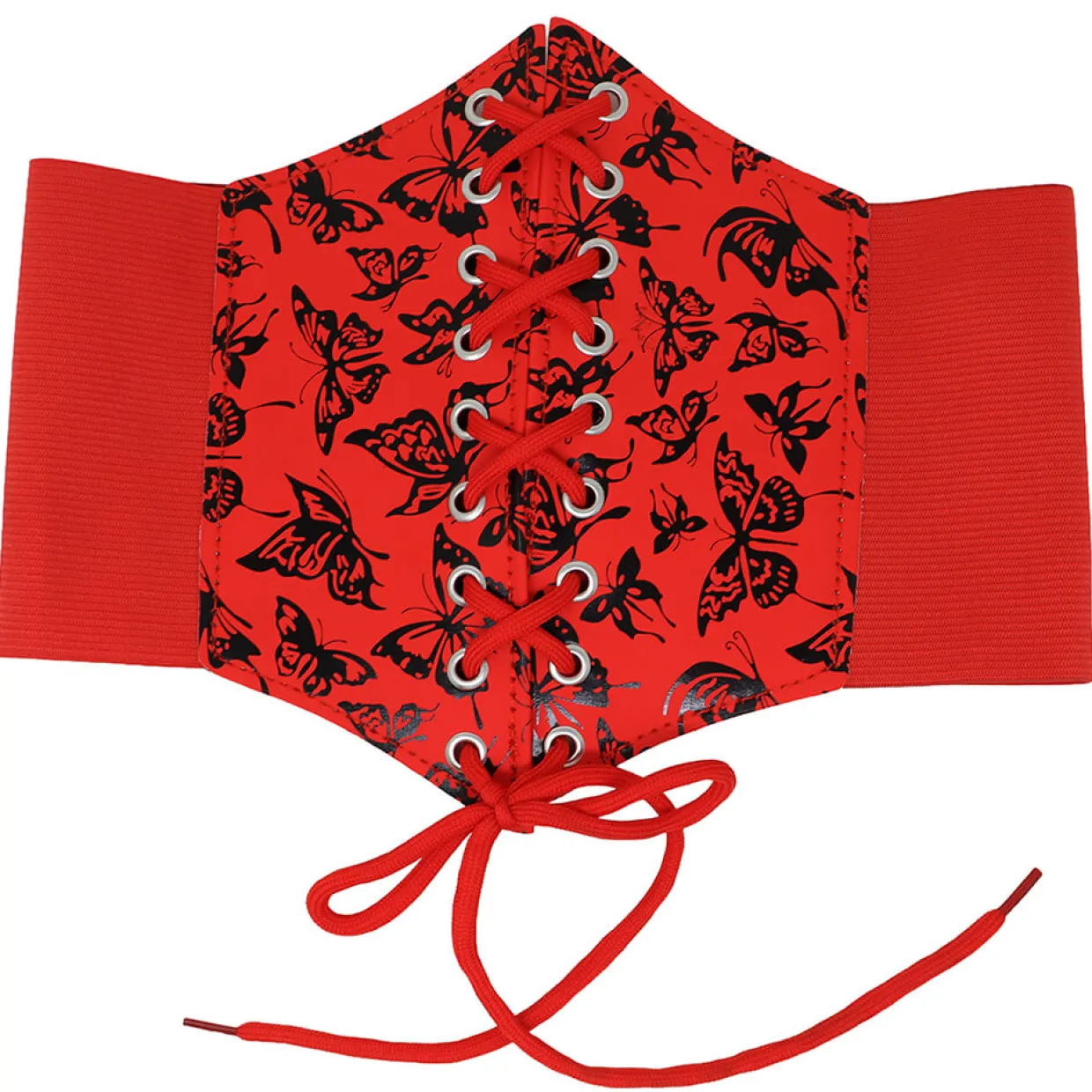 Corset Rojo Mariposas