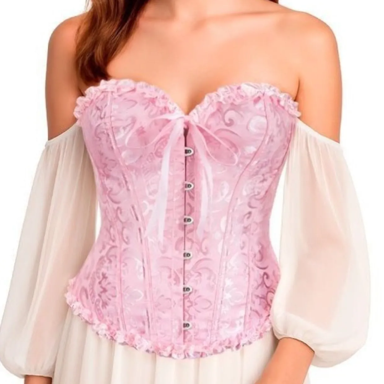 Corset Rosa Palacio con Lazo