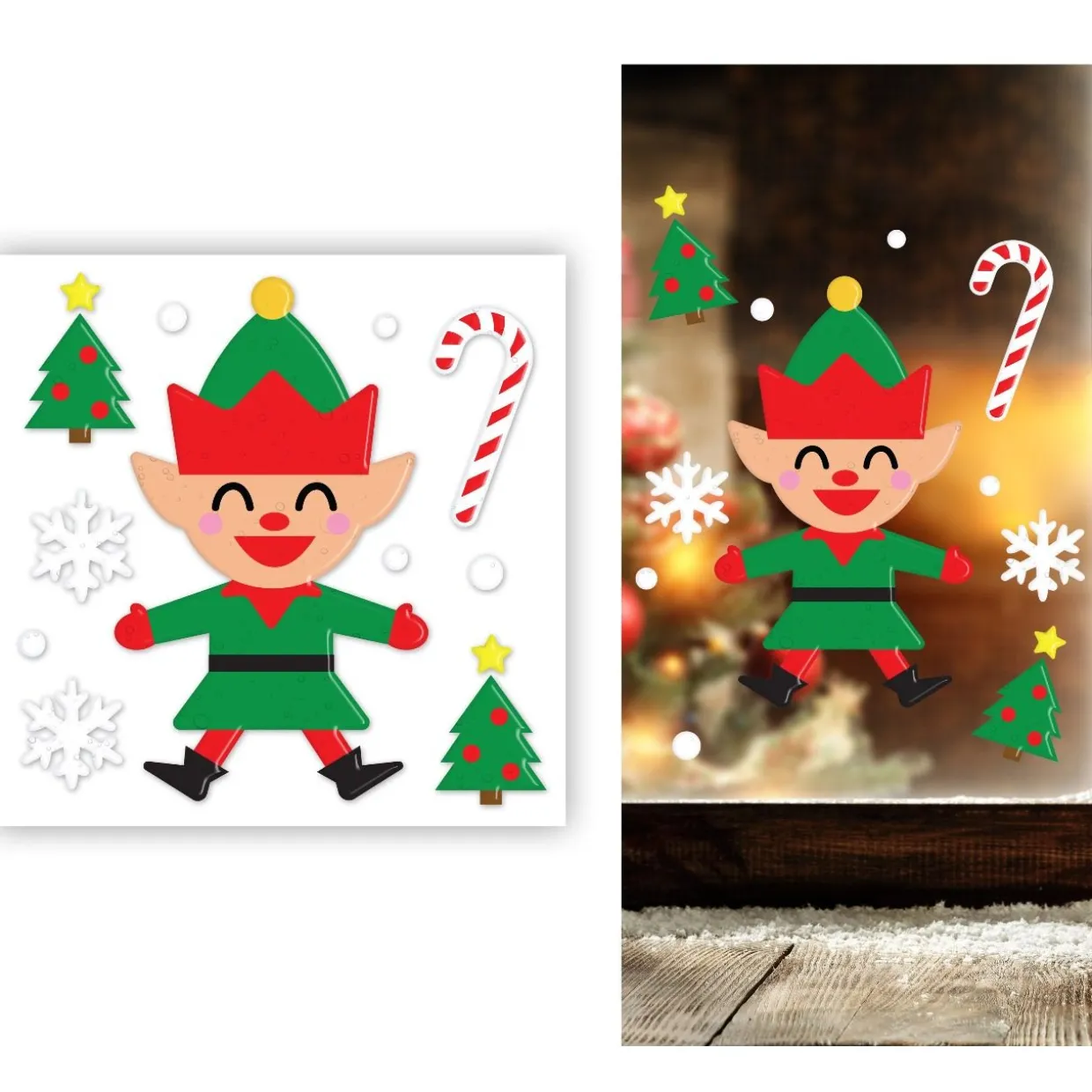 Decoración de Gel Elfo Navideño
