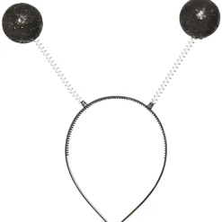Diadema de Bolas Negras Purpurina