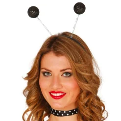 Diadema de Bolas Negras Purpurina