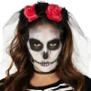 Diadema de Catrina Bicolor con Velo