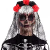 Diadema de Catrina Mexicana con Velo
