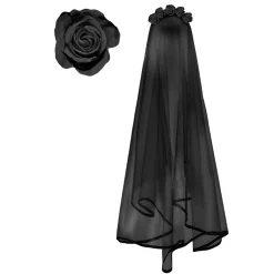Diadema de Catrina Viuda con Velo