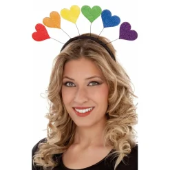 Diadema de Corazones Arcoíris