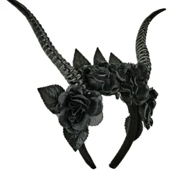 Diadema de Reina Negra Cuernos