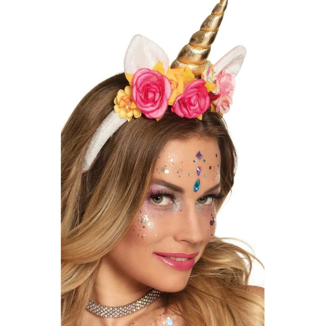 Diadema de Unicornio con Flores