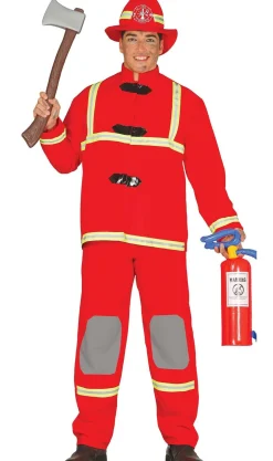 Disfraces en Grupo de Bomberos Rojos