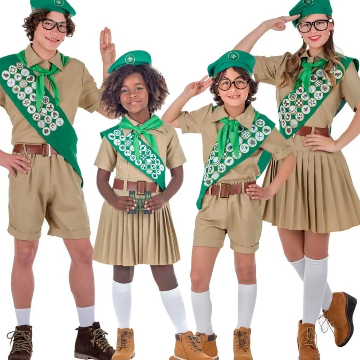Disfraces en grupo de Boy Scout
