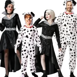 Disfraces en Grupo de Cruella y Dálmatas