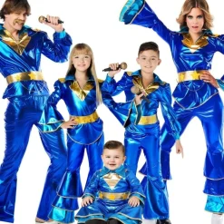 Disfraces en grupo de Disco Azules