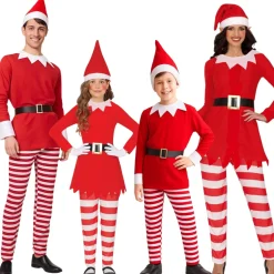 Disfraces en grupo de Elfos Traviesos de Navidad