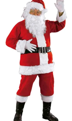 Disfraces en Grupo de Papá y Mamá Noel Rojos