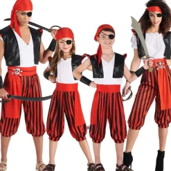 Disfraces en grupo de Piratas Tuertos
