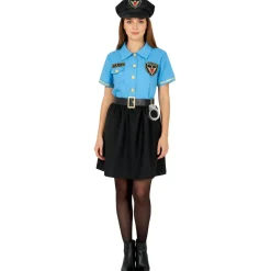 Disfraces en grupo de Policías Oficiales Azules