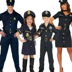 Disfraces en grupo de Policías Oficiales