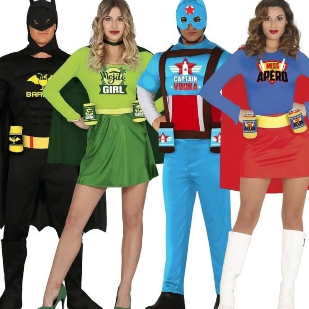 Disfraces en Grupo de Superhéroes Beer