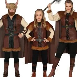 Disfraces en grupo de Vikingos Marrones