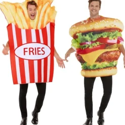 Disfraces en pareja de Hamburguesa y Patatas Fritas