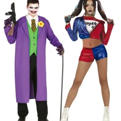 Disfraces en pareja de Joker Gris y Harley
