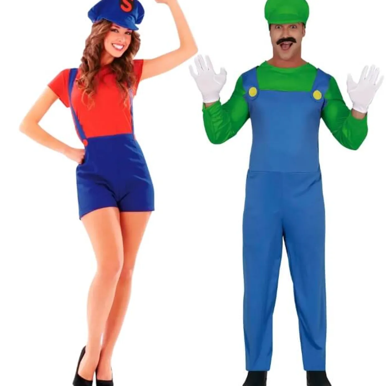 Disfraces en pareja de Mario y Luigi Fontaneros