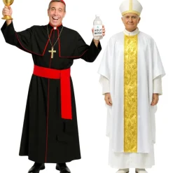 Disfraces en pareja de Papa y Cardenal