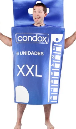 Disfraces en pareja de Pene y Caja de Preservativos