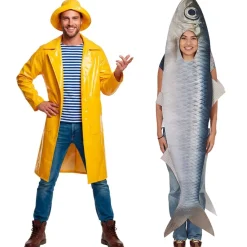 Disfraces en pareja de Pescador y Sardina