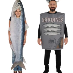Disfraces en pareja de Sardina y Lata de Sardinas