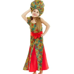 Disfraz de Africana Turbante para niña