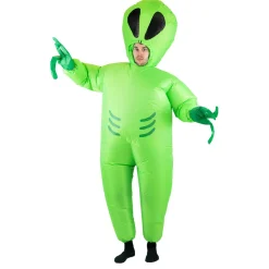 Disfraz de Alien Verde Hinchable para adulto