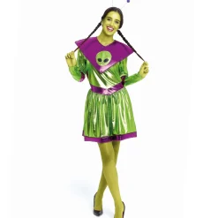 Disfraz de Alien Verde para mujer