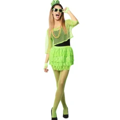 Disfraz de Años 80 Verde para mujer