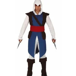 Disfraz de Assassin Mercenario Azul para adulto