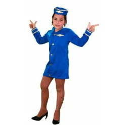 Disfraz de Azafata Azul infantil