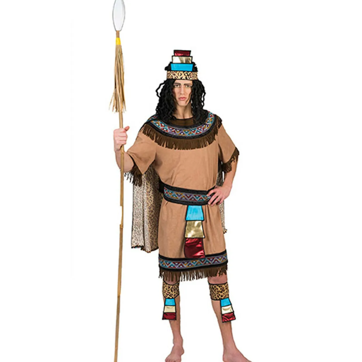 Disfraz de Azteca Flecos para hombre