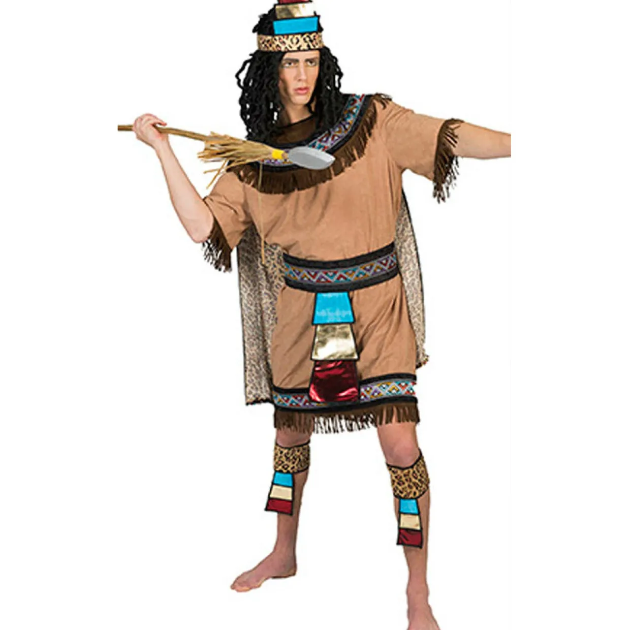 Disfraz de Azteca Flecos para hombre
